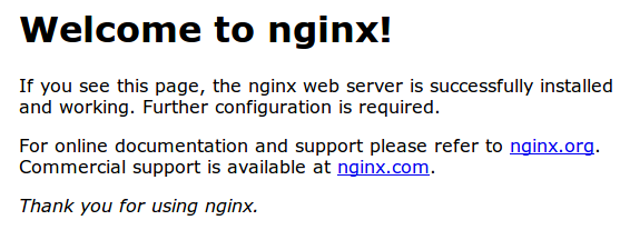 26 - Ön tanımlı Nginx sayfasının görüntülenmesi